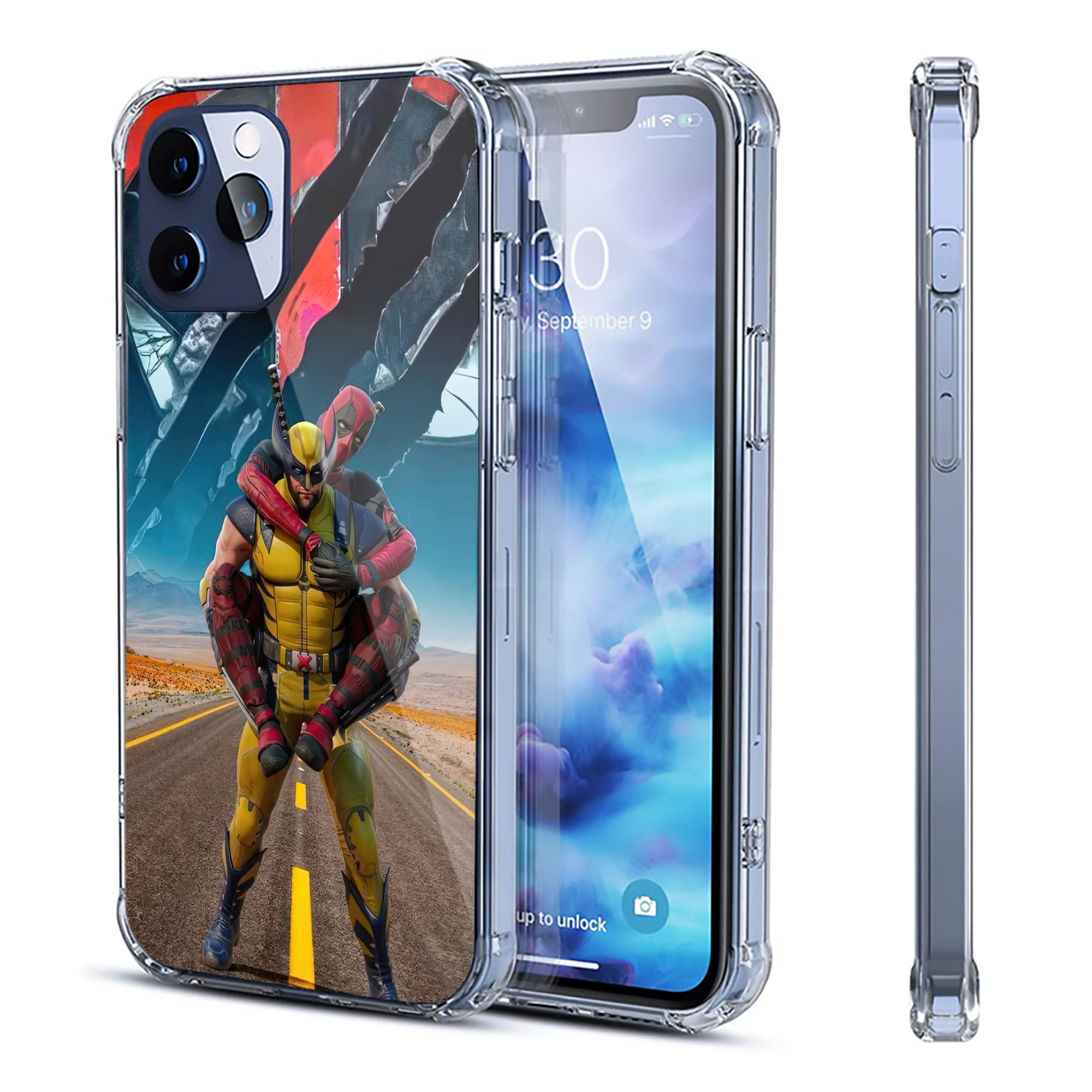 （画像用） Deadpool デッドプール 【iPhone 12シリーズ対応】透明スマホケース（クリアソフトケース）